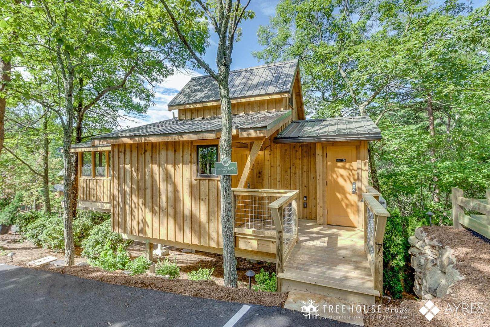 The Blackjack Oak In Treehouse Grove At Norton Creek Gatlinburg Exteriér fotografie