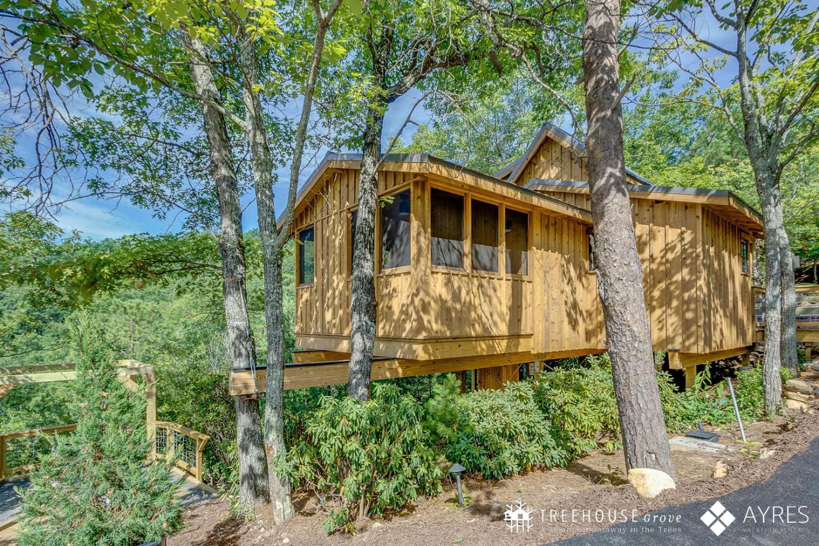 The Blackjack Oak In Treehouse Grove At Norton Creek Gatlinburg Exteriér fotografie